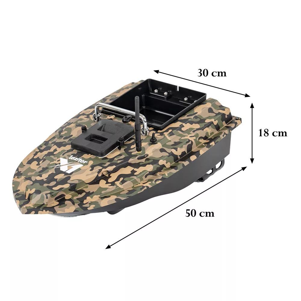 Leziter X1 GPS+4G Terepszínű Etetőhajó