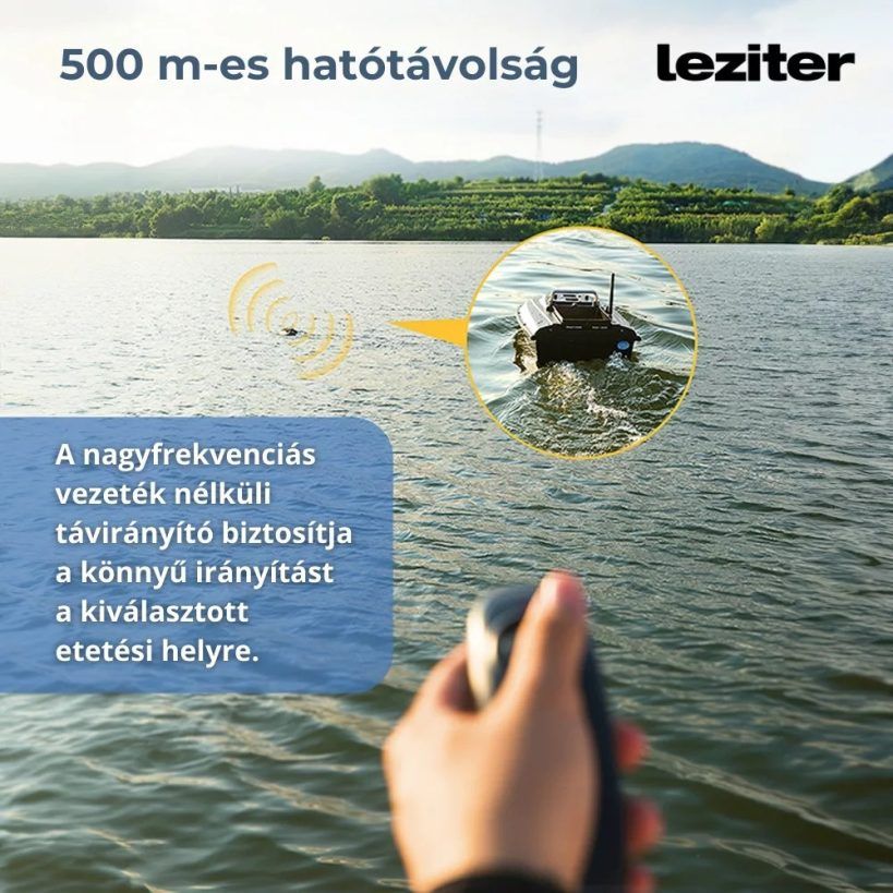 Leziter X1 GPS+4G Terepszínű Etetőhajó